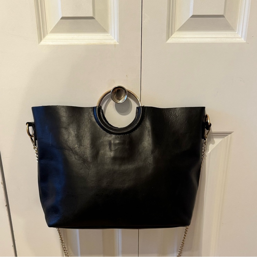 LAST CHANCE! Able Black Leather Tote Bag